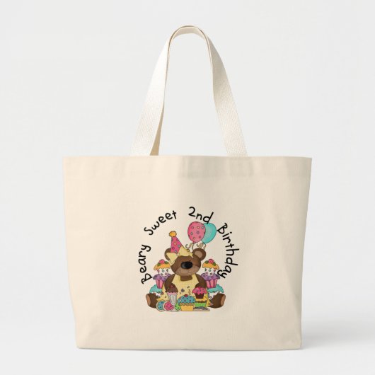 Beary Sweet 2e verjaardag T-shirts en geschenken Grote Tote Bag (Voorkant)