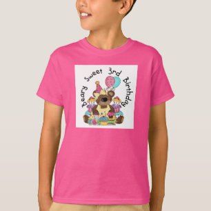 Beary Sweet 3e verjaardag Tshirts en geschenken