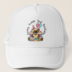 Beary Sweet 3e verjaardag Tshirts en geschenken Trucker Pet