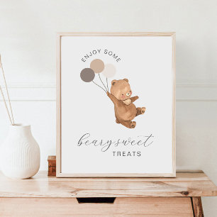 Beary Sweet behandelt Poster - Beer 3 bruine ballo