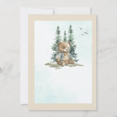 Beary Sweet Eerste Verjaardag Uitnodiging | pastel (Achterkant)