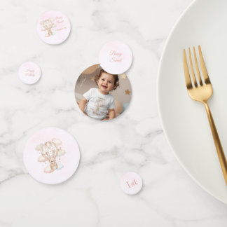Beary Sweet Hete Luchtballon 1e Verjaardag Confetti