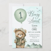 Beary Sweet Invitation d'anniversaire | (Devant)