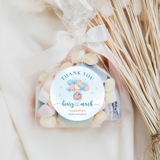 Beary Veel dank u Baby shower Sticker