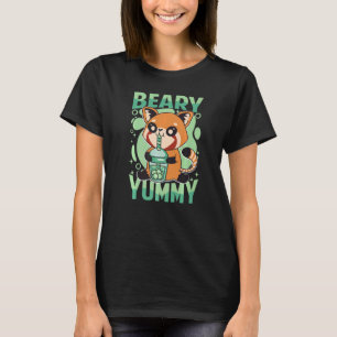 Beary Yummy Cute Red Panda Milk Tea 1 T-shirt