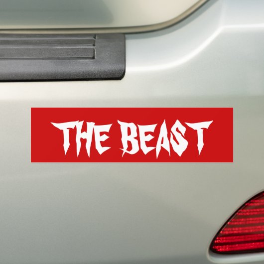 Beast Bumpersticker (Op auto)