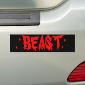 BEAST BUMPERSTICKER (Op auto)