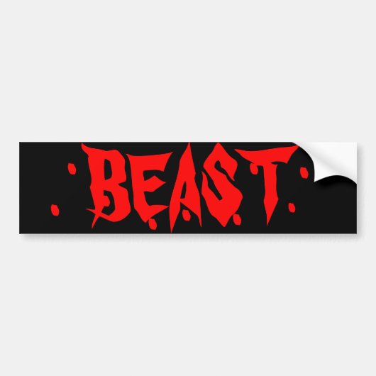 BEAST BUMPERSTICKER (Voorkant)