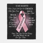 Beast Cancer Survivor Fleece Deken (Voorkant)