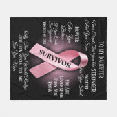 Beast Cancer Survivor Fleece Deken (Voorkant (Horizontaal))