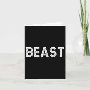Beast Cool Mannen Gym Workout Sport Muscle Bodybui Kaart