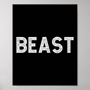 Beast Cool Mannen Gym Workout Sport Muscle Bodybui Poster