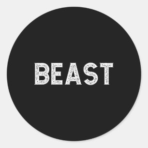Beast Cool Mannen Gym Workout Sport Muscle Bodybui Ronde Sticker