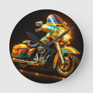 "Beast de Neon Road - horloge murale de moto perso