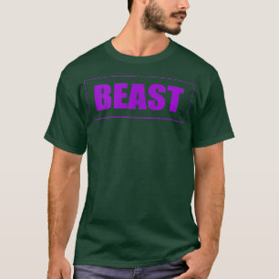 Beast Gym Motivation Paarse Color Fitness Workout T-shirt