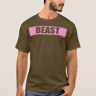 Beast Gym Motivation Pink Color Training Fitness T-shirt