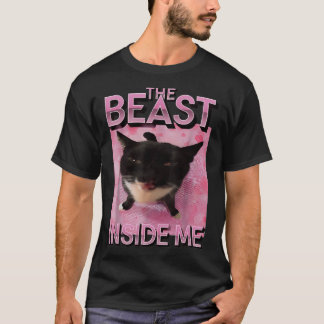 Beast Inside Me Cat Meme T-shirt