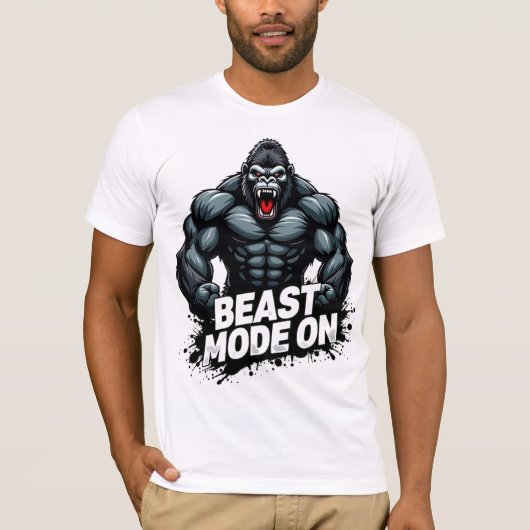 Beast Mode Activé – Puissance Déchaînée T-Shirt de (Devant)