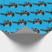 Beast of The Night Dragon Wrapping Papier Blauw (Hoek)