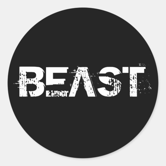 BEAST RONDE STICKER (Voorkant)