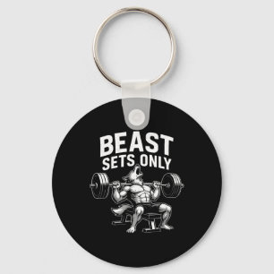 Beast Sets Only Wolf Gym Workout Fitness Bodybuild Sleutelhanger