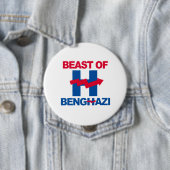 BEAST VAN BENGHAZI - Anti-Hillary - Ronde Button 4,0 Cm (In situ)