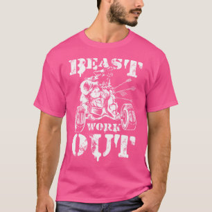 Beast Workout Wolf Lifting Gewichten Gym Fitness M T-shirt