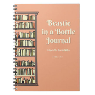 Beastie dans un petit journal en bouteille