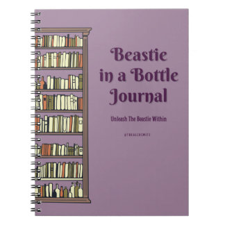 Beastie in een klein flesje notitieboek