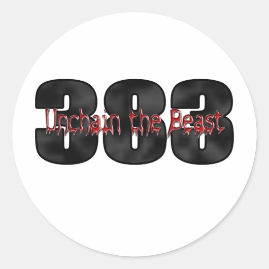 beastly 383 strokermotor ronde sticker (Voorkant)
