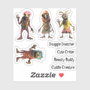 Beastly Buddy en vriend monsters 1 Sticker
