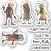 Beastly Buddy en vriend monsters 1 Sticker (Voorkant)