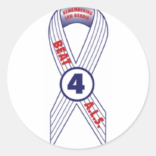 Beat ALS Ronde Sticker (Voorkant)
