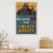 Beat Back the Hun Hun Poster (Keuken)