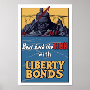 Beat Back the Hun — WW1 Poster