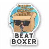 Beat Boxer Funny Beatboxer Box Pun Sticker (Voorkant)