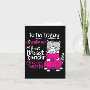 Beat Breast Cancer Rule The World Survivor Quote C Kaart