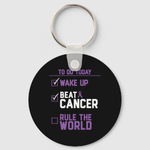 Beat Cancer heerst over de wereld Sleutelhanger