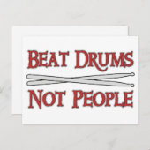 Beat Drums Briefkaart (Voorkant / Achterkant)