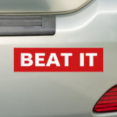 Beat It Bumpersticker 1980's (Op auto)