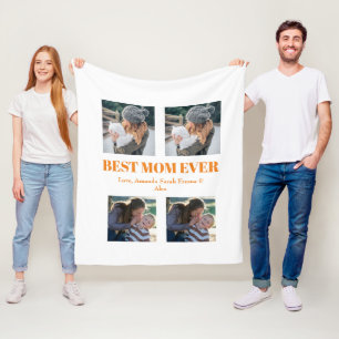 Beat mam Ever Custom 4 photocollage Fleece Deken