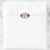 Beat Miami Aggie Football Gameday zaterdag Vierkante Sticker (Tas)