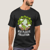 Beat Plastic Pollution Natuur Ecology Pro Environm T-shirt (Voorkant)