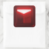 Beat Sabre Red Note Block Artsy Vierkante Sticker (Tas)