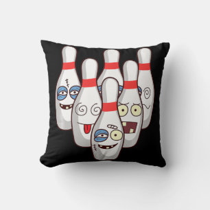 Beat Up Bowling Pins Cute Duckpins die T-shirt afs Kussen
