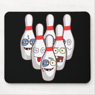Beat Up Bowling Pins Cute Duckpins die T-shirt afs Muismat