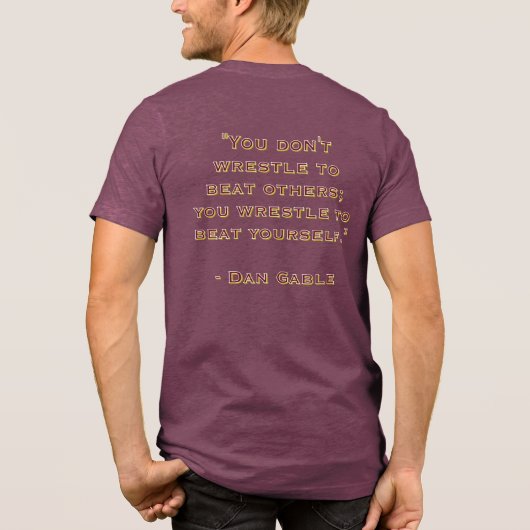 "Beat Yourself" Tri-Blend Shirt (Achterkant)