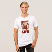 Beatbox 4 Life Music en Rhythm Novelty Tri-Blend Shirt (Voorkant volledig)