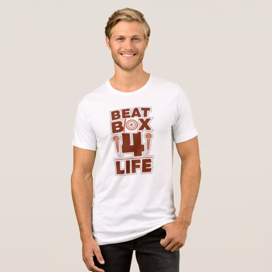 Beatbox 4 Life Music en Rhythm Novelty Tri-Blend Shirt (Voorkant volledig)