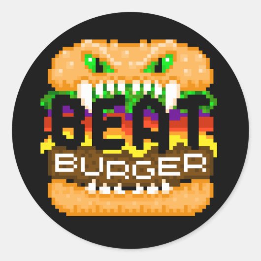 Beatburger bijt terug Monster Logo Sticker (Voorkant)